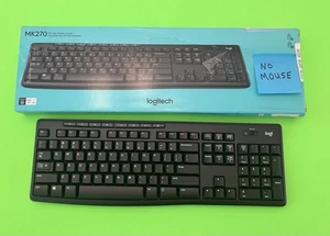 NEW Logitech MK270 Size 17x5.5 Wireless Computer Keyboard Black 920008813 - Picture 1 of 12