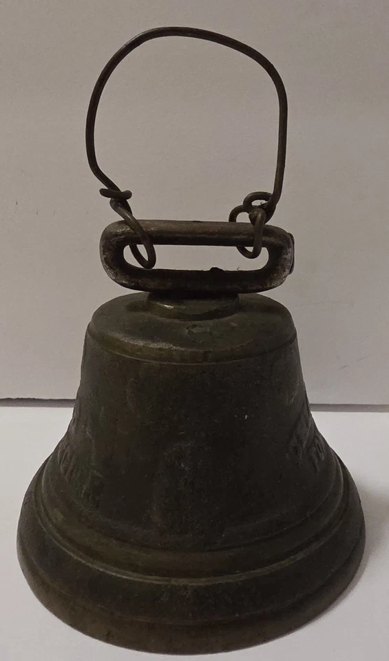 antique brass cow goat bell 1878 Saignelegier Chantel Fondeur - Image 1 of 4