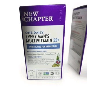 New Chapter Every Man's One Daily 55+ Multivitamin Tablets - 72 Count - Picture 1 of 4