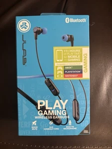 Auriculares inalámbricos Bluetooth JLab Play Gaming negros/azules - ¡NUEVOS! - Imagen 1 de 8