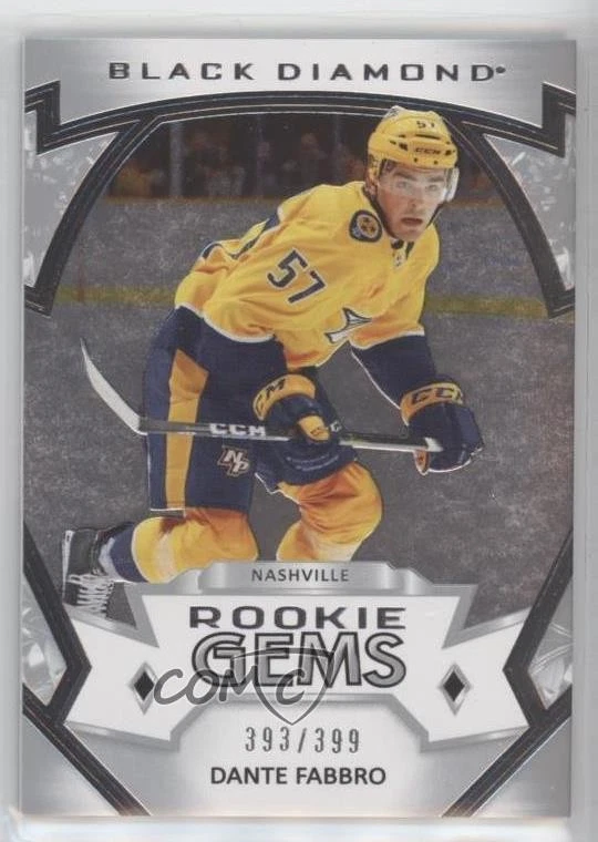2019-20 Upper Deck Black Diamond Rookie Gems /399 Dante Fabbro #RG-DF RC - Image 1 of 2