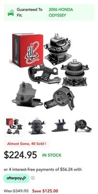 Juego de 5 soportes de motor y transmisión Honda Odyssey 2006 Foto 1 de 4