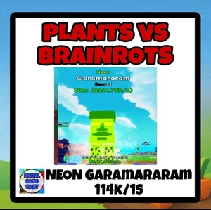 Neon Garamararam SECRET | PLANTS VS BRAINROT- 114k/1S - Picture 1 of 1