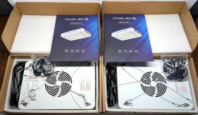 Par 2x KingLED 1000W LED Luces de Crecimiento Espectro Completo 2x2 Vegetal/Interruptor de Floración Foto 1 de 4