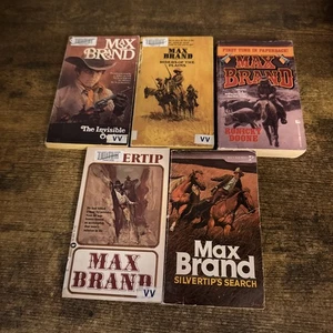 Max Brand lot of 5 vintage Western paperback books The Invisible Outlaw + more - Picture 1 of 2