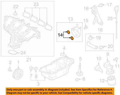 Piezas de motor MAZDA OEM 16-18 CX-9 - Junta tórica enfriador de aceite S55014312 Foto 1 de 2
