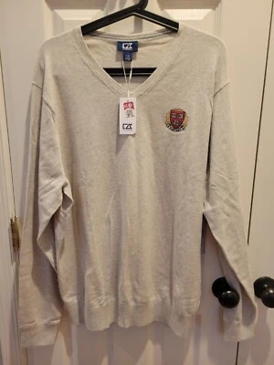 Large -- Harvard University CUTTER & BUCK Sweater pullover NWT - Image 1 of 4
