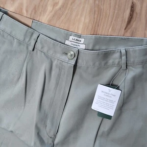 L.L. Bean Cargo Shorts Women's 20 Pale Green 39x9 Pockets Adjustable Waist - Picture 1 of 10