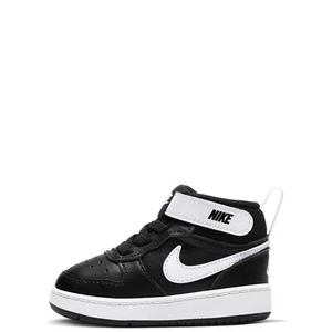NEW NIKE INFANT COURT BOROUGH MID 2 BLACK WHITE CD7784010 - Picture 1 of 4