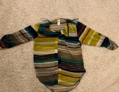 Needle & Thread Multicolored Long Sleeve Round Neck Blouse Women's Large - Image 1 of 4