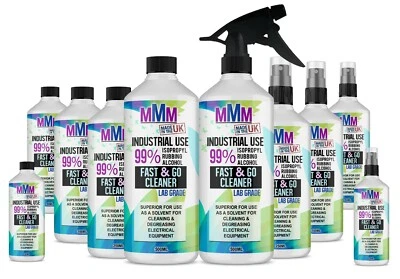 MMM Isopropyl Alcohol IPA 99.9% Cleaning Industrial Pure Isopropanol Lab Grade UK