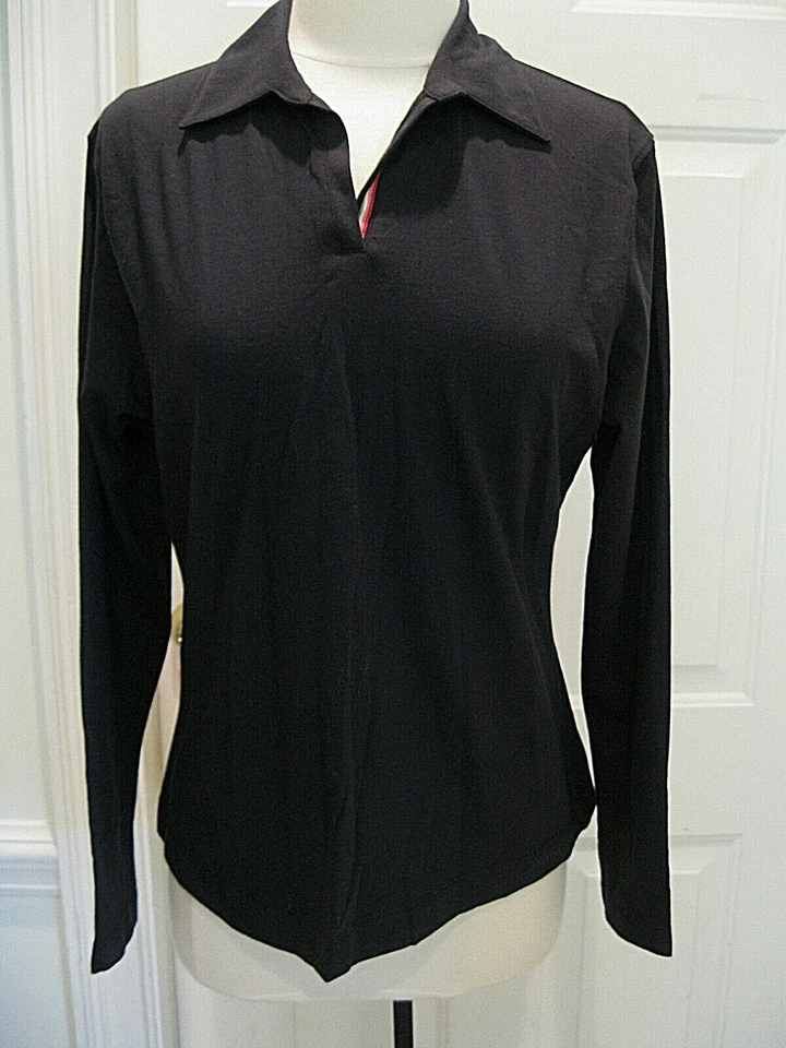 ATIVA ЧЕРНЫЙ ПУЛОВЕР С ДЛИННЫМ РУКАВОМ ХЛОПОК ВЕРХНИЙ РАЗМЕР M, НОВЫЙ С ЯРЛЫКАМИ - Изображение 1 из 3