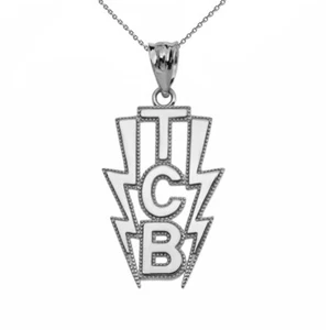 .925 Plata de ley Cuidando el negocio en un flash (TCB) Collar colgante - Imagen 1 de 2