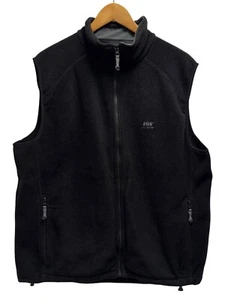 Helly Hansen Vtg Mens Size Large Full Zip Black Fleece Vest Jacket Polyester euc - Picture 1 of 5