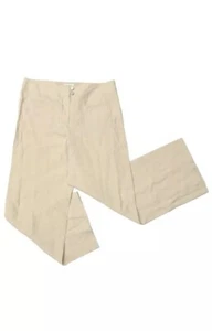 authentic vintage CHANEL size 40 Natural TAN linen TROUSERS $1800 - Picture 1 of 12