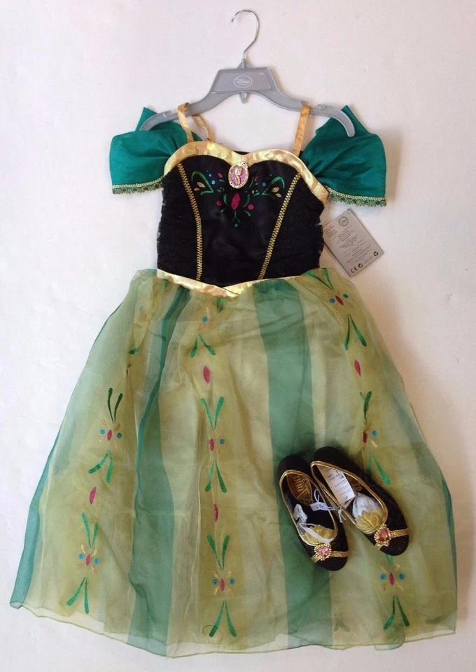 NWT Disney Store Frozen Anna Coronation Costume Dress 7/8 & Shoes 13/1 or 2/3 - Image 1 of 1