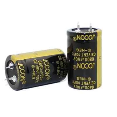MARKENLOS 2pcs 6800uf 50v JCCON BlackGolden Audio Verstärker Filter Kondensator 25x40mm