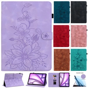 For iPad 5/6/7/8/9/10th Gen Pro Air 11" 13" Mini 7 Smart Leather Case Flip Cover - Picture 1 of 56