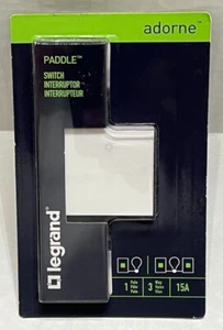 Interruptor interruptor de paleta de 3 vías Legrand adorne 15A - blanco - ASPD1532W4 NUEVO - Imagen 1 de 2