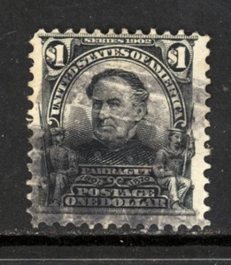 SCOTT 311 1903 $1 FARRAGUT REGULAR ISSUE USED F CAT $45! - Picture 1 of 2