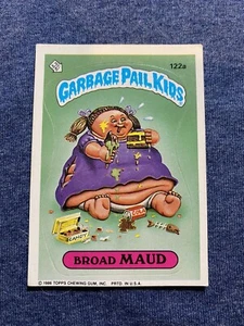 🔥1986 Garbage Pail Kids Serie 3 BROAD MAUD #122a Pegatina Original Vintage🔥. - Imagen 1 de 2