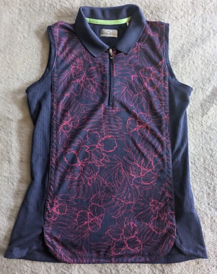 Camisa polo de golf sin mangas CALLAWAY Opti-Dri para mujer S rosa azul marino Foto 1 de 4
