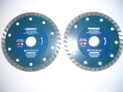 FERREX® 2x Diamanttrennscheibe 125mm Turboscheibe Trennscheibe Schleifscheibe 2 Stück