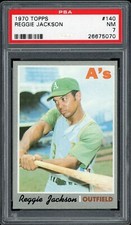 1970 TOPPS #140 REGGIE JACKSON PSA 7 NM HOF