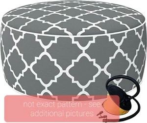 Modern Inflatable Ottoman Round Footrest Patio Footstool - Picture 1 of 4