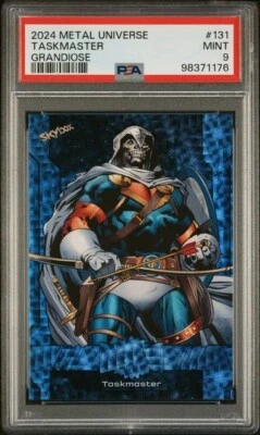 GRANDIOSE PSA 9 MINT TASKMASTER 2024 METAL UNIVERSE #131 MARVEL COMIC MCU *TPHLC - Image 1 of 2