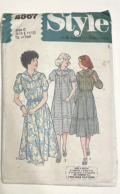 Style Jn Girls Vintage Gathered Dress Children Sewing Pattern 2563 Size 9-12 - Image 1 of 2