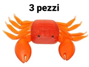 GRANCHI ARTIFICIALI IN GOMMA ORANGE SET 3 granchi pesca spinning black bass TG L - Foto 1 di 2