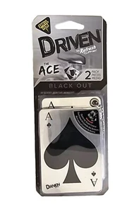 Driven By Refresh The Ace Car Air Freshener Odor Eliminator Black Out Scent 2Pk - Picture 1 of 3
