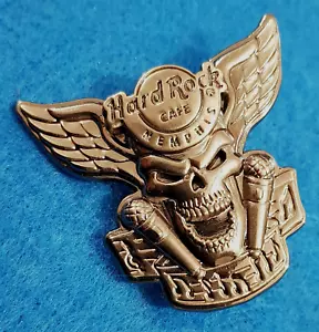 MICRÓFONOS MEMPHIS PLATA PROTOTIPO ALADO SERIE CALAVERA 3D Hard Rock Café PIN - Imagen 1 de 1