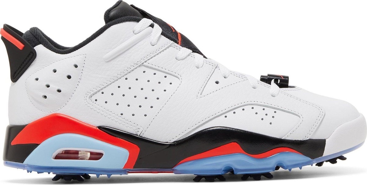 シューズ NIKE - NIKE JORDAN 6 RETRO LOW GOLF INFRARED Nike Air Jordan 6 Retro Low Golf Shoes - White Infrared