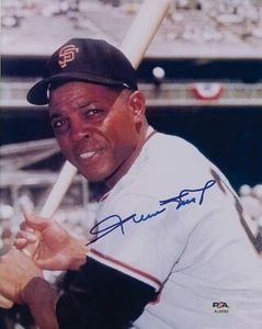 WILLIE MAYS - REIMPRESIÓN DE FOTO FIRMADA BRILLANTE 8 X 10 - Imagen 1 de 1