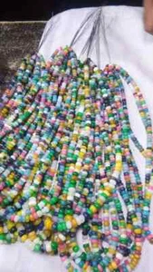 Natural Multi stone Opal Roundelle Gemstone 7-9mm  Beads 18"Inch 1 Necklace - Picture 1 of 6