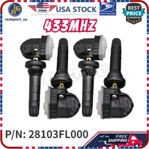 (4)TPMS 28103-FL00A Tire Pressure Sensor For Subaru Crosstrek Impreza 28103FL000 - Picture 1 of 10