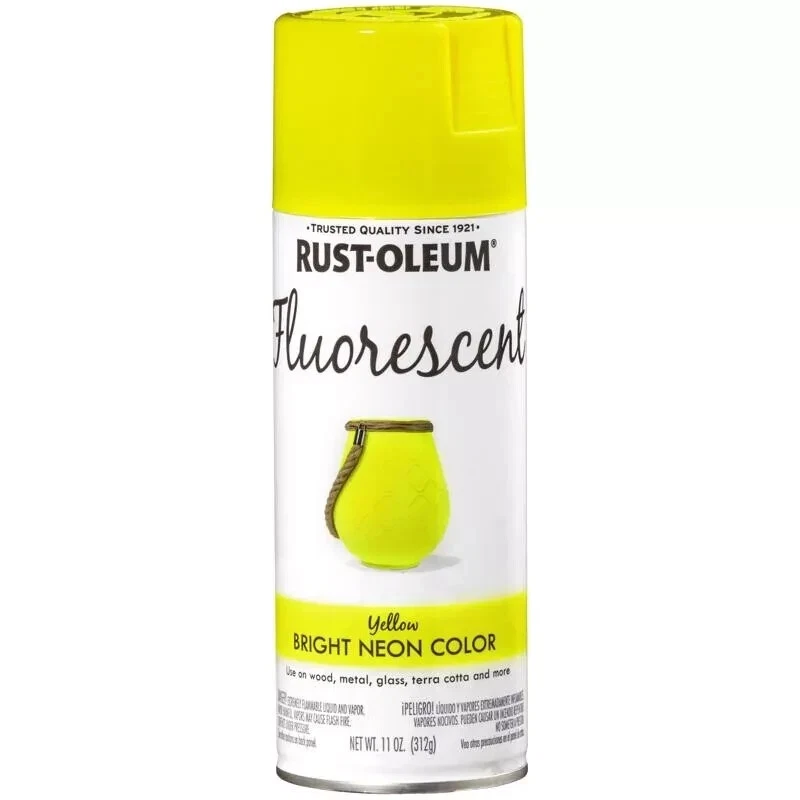 Rustoleum 342571EA Specialty Fluorescent Spray Paint Flat Fluorescent Yellow