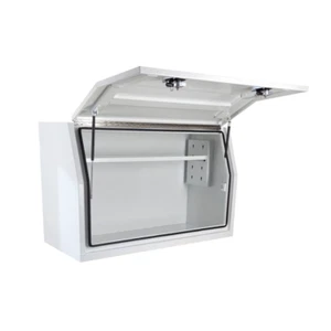1200 x 600 x 820mm White Flat Aluminium Full Ute Tool Box Truck Trailer Toolbox - Picture 1 of 2