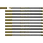 Premium-Filzstift STABILO Pen 68 metallic 10er Pack gold Malstift Fasermaler