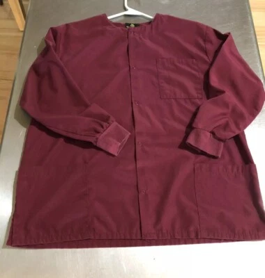 Chaqueta Exfoliante Natural Uniforms Natural Comfort Para Mujer Roja Talla Mediana Cierre a Presión  Foto 1 de 4