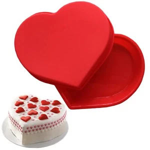 Large Heart Silicone Cake Pan Mold Easy Release Chocolate Mold Cake Trays for... - Picture 1 of 7