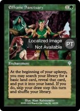 1X Elfhame Sanctuary Invasion NM/EX FOIL Portuguese MTG CARD