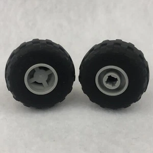 LEGO 6014bc04 Light Bluish Gray Wheel 11mm D. x 12mm, Hole Notched for Wheels - Picture 1 of 2