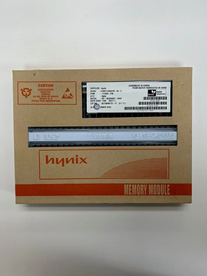 New Hynix PC2-6400 1 GB HYMP112S64CP6-S6 DIMM PC2-6400 DDR2 Memory 50 pc kit - Image 1 of 1
