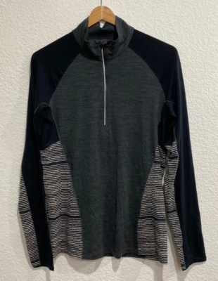 Icebreaker Merino GT Mujer Pequeño Comet Manga Larga Media Cremallera Impulso Capa Gris Foto 1 de 4