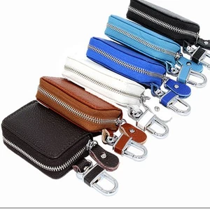 Custodia portachiavi astuccio portachiavi vera pelle portafoglio auto DE - Foto 1 di 35