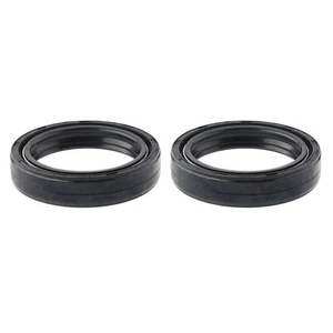 2PCS 35X48-11 MM Motorcycle Front Fork Damper Shock Absorber Fork Oil Seal BLK - Picture 1 of 5