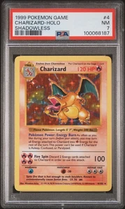 1999 Pokemon Spiel Shadowless #4 Charizard - Holo PSA 7 - Bild 1 von 2